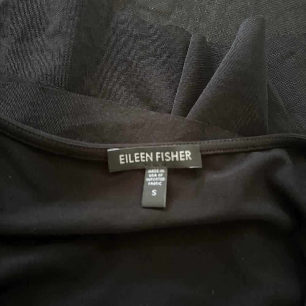 Eileen Fisher Black Sleeveless Dress Size S Minimalist Asymmetrical Hem black - Picture 5 of 14